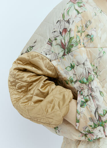 Dries Van Noten 绗缝花卉飞行员夹克  米色 dvn0254007