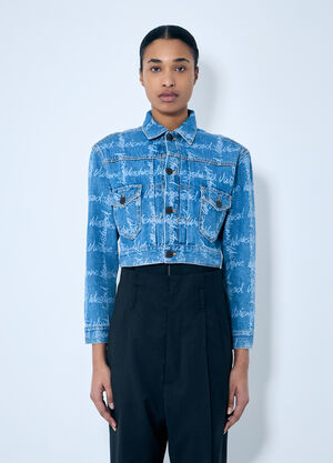 Vivienne Westwood Marlene Cropped Denim Jacket Blue vvw0259035