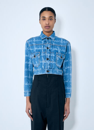 Vivienne Westwood Marlene Cropped Denim Jacket Blue vvw0259035