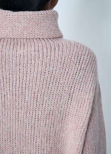 Moncler Wool-Blend Cable Knit Sweater Pink mon0262025