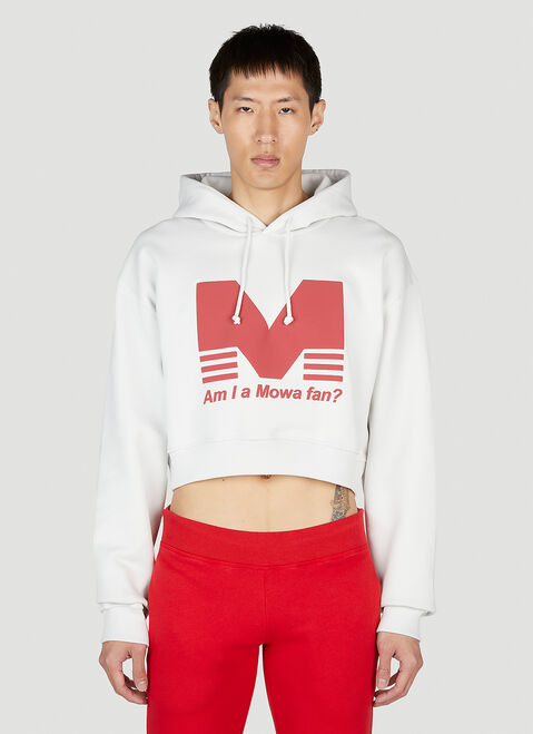Mowalola Cropped AM I A Hooded Sweatshirt Black mow0352002