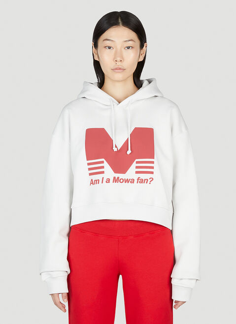 Mowalola Cropped AM I A Hooded Sweatshirt Black mow0352002