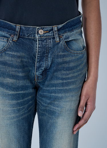Balenciaga Logo Patch Jeans Blue bal0259063