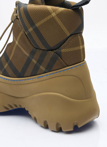 Burberry Check Scoot Trek Boots Green bur0158010