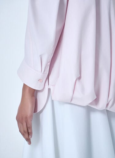 Jacquemus Structured Cotton Poplin Blouse Pink jac0264026