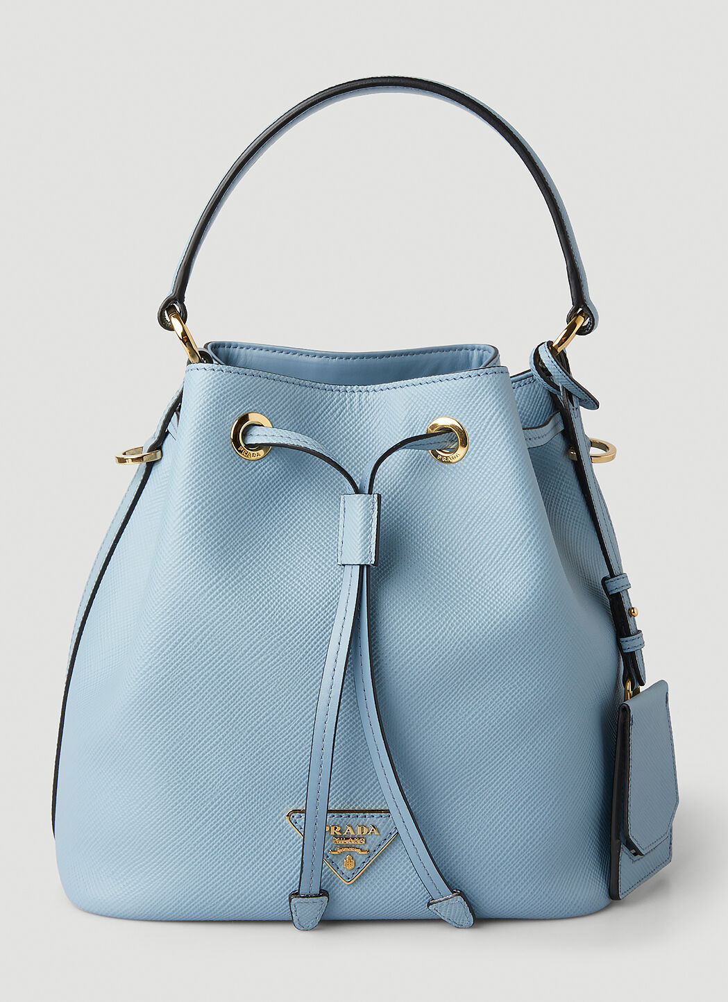 Prada bucket bag hot sale blue