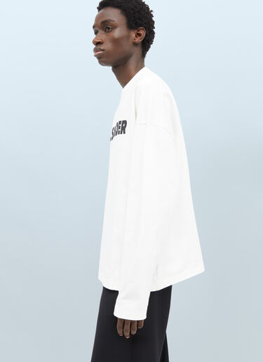 ロゴプリントロングスリーブTシャツ Jil Sander ロゴプリントロングスリーブTシャツ ホワイト jil0155008