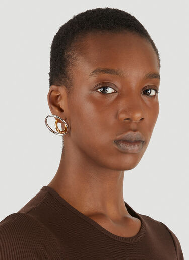Charlotte CHESNAIS Saturn Blow Large Single Hoop Earring Gold ccn0246005