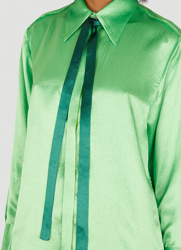 Capasa Milano 系带领衬衫 绿色 cps0250011