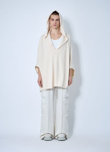 Rick Owens Hooded Kaftan Top Natural ric0160006