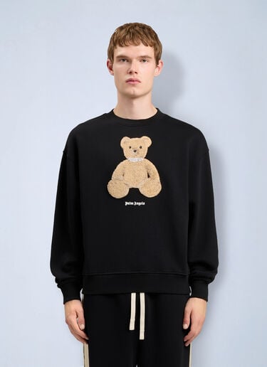 LN-CC® - Palm Angels: Bear Sweatshirt - Black Palm Angels Bear Sweatshirt Black pma0164075
