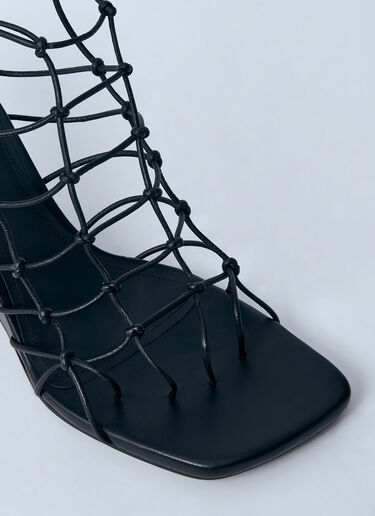 Rick Owens Hollywood Web Cantilever 8 Heeled Sandals Black ric0260012