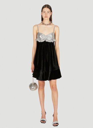 Rabanne Chainmail Panel Mini Dress Black pac0250030