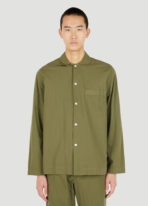 Tekla Classic Pyjama Shirt Green tek0355014