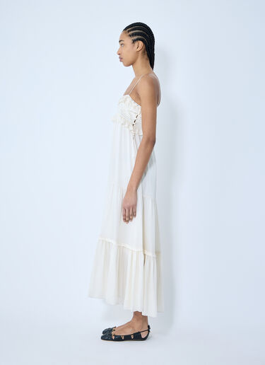 Chloé Silk Charmeuse Maxi Dress White chl0259009