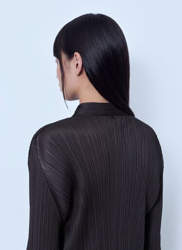 LN-CC® - Pleats Please Issey Miyake: August Pleated Jacket - Brown Pleats Please Issey Miyake August Pleated Jacket Brown plp0266018