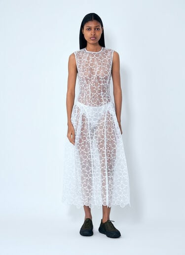 Cecilie Bahnsen Sleeveless Lace Midi Dress White cec0263009