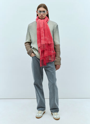 Acne Studios Narrow Tie-Dye Wool Scarf Pink acn0156032
