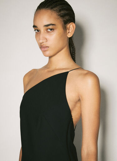 Alexander Wang Asymmetric Slit Maxi Dress Black awg0258001