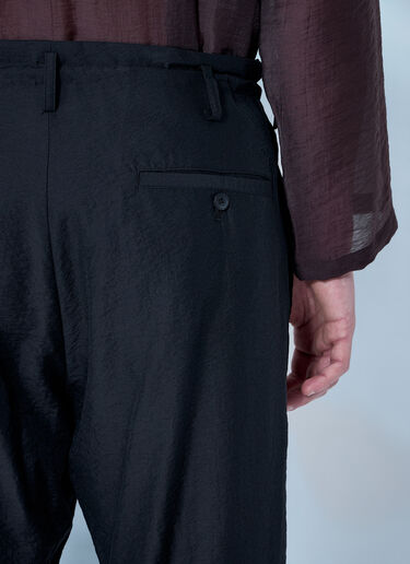 Yohji Yamamoto Drawstring Track Pants Black yoy0160005