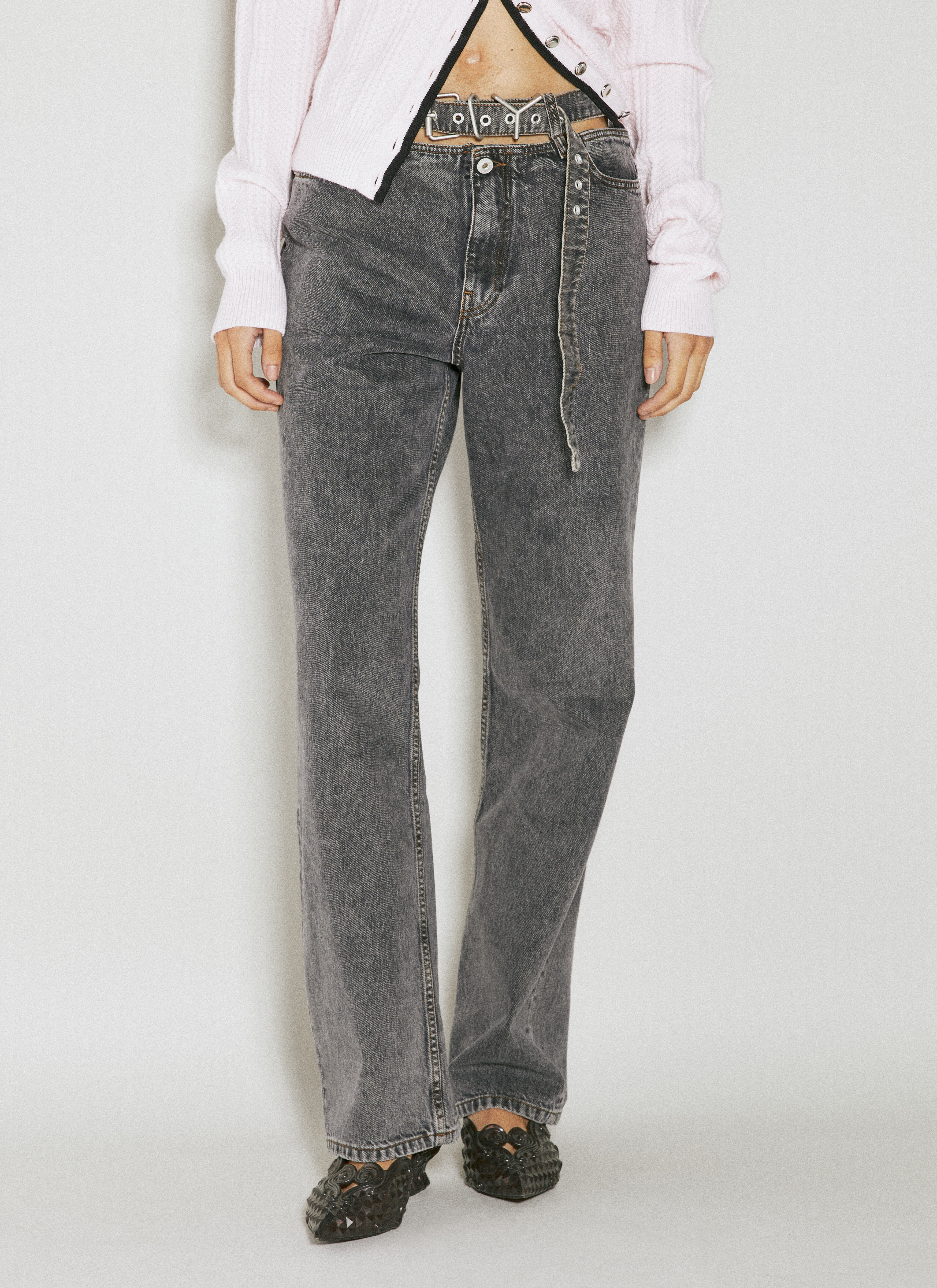 Blumarine Evergreen Y Belt Jeans Pink blm0252039