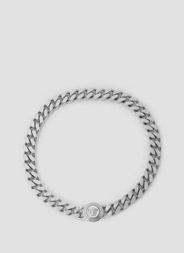 Versace Medusa 链环项链 银色 ver0155035