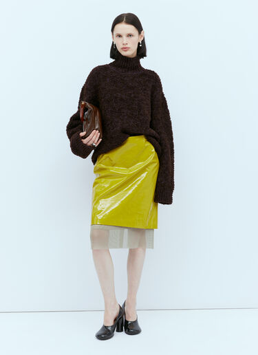 Dries Van Noten 크리스프 가죽 핸드백 브라운 dvn0254055