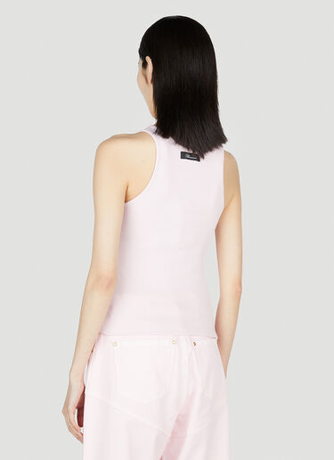Blumarine Embellished Logo Tank Top Pink blm0252041