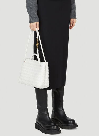 Bottega Veneta 안디아모 스몰 핸드백 화이트 bov0252103