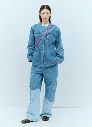 Cutline Denim Blazer GANNI Cutline Denim Blazer Blue gan0255020