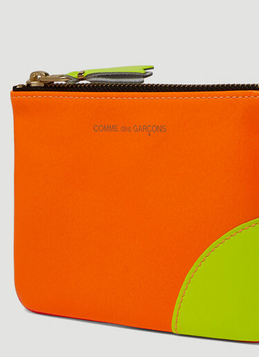 Comme Des Garcons Wallet Super Fluo Zip Wallet Orange cdw0349006
