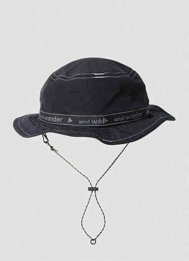 And Wander JQ Tape Bucket Hat Grey anw0149018