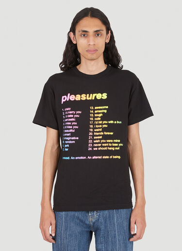 Pleasures 무드 티셔츠 블랙 pls0145022