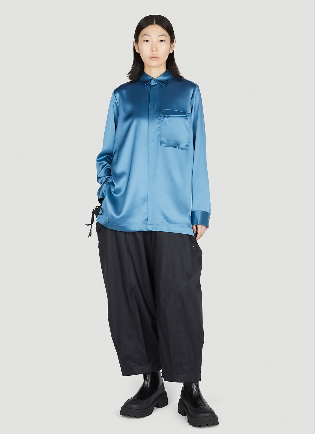 Y 3 Wide Tapered Leg Track Pants in Black LN CC