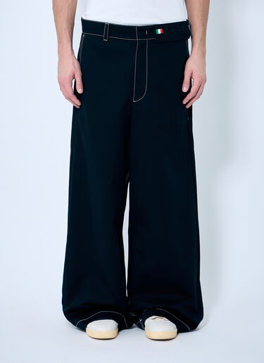 8 Moncler Palm Angels Wide-Leg Pants Black mpa0159002