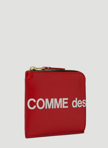 Comme des Garçons Wallet Huge Logo Zip Wallet Red cdw0347013