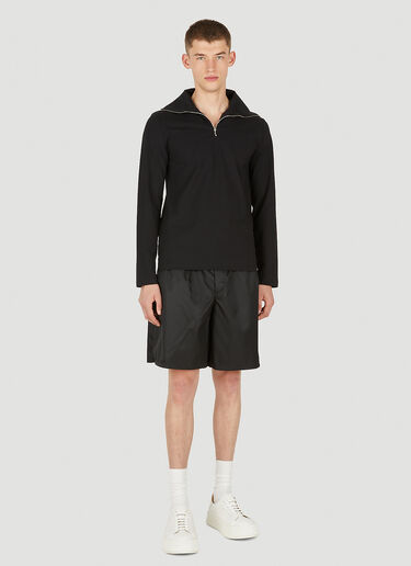 Jil Sander+ 正面拉链上衣 黑色 jsp0149017