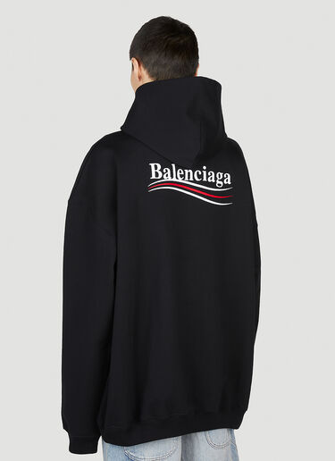 Balenciaga Political Campaign Hooded Sweatshirt Black bal0152054
