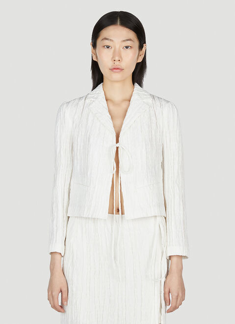 DRx x STEFAN MEIER x LN-CC Elani Crinkled Shirt White drs0350003
