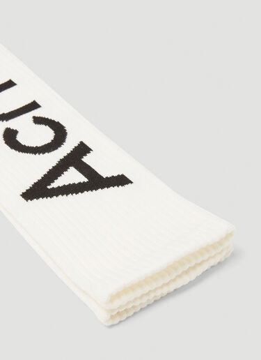 Acne Studios Logo Socks White acn0348004