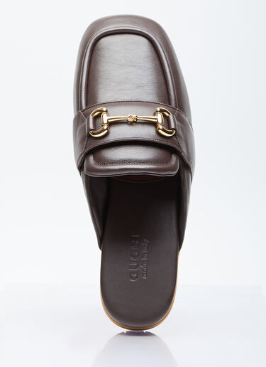 马衔扣穆勒鞋  Gucci 马衔扣穆勒鞋  棕色 guc0155074