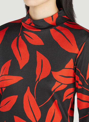 Meryll Rogge Leaf Print Top Red mrl0252006