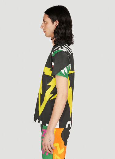 Walter Van Beirendonck バナー クルーネックTシャツ ブラック wlt0152016