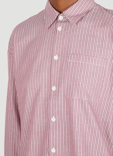 A.P.C. Striped Boyfriend Shirt Burgundy apc0250008