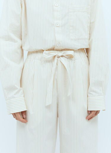 x Birkenstock Stripe Pants Tekla x Birkenstock Stripe Pants Cream tek0355007