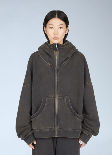 Entire Studios Washed Heavy Hooded Sweatshirt Black ent0353003