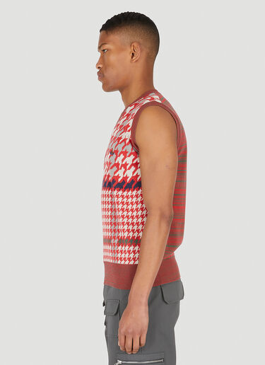 Vivienne Westwood David Houndstooth Vest Red vvw0147009