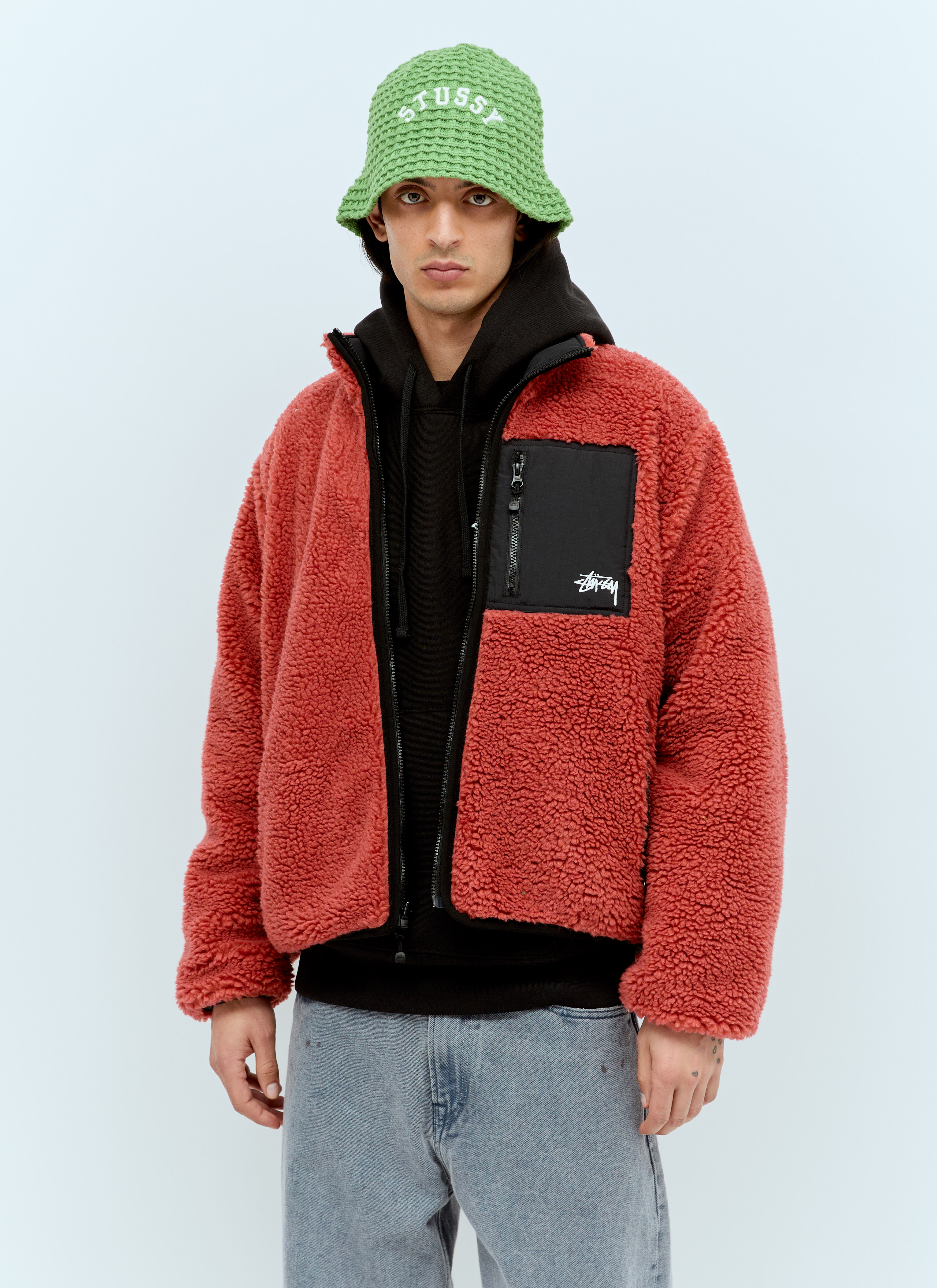Stüssy Men's' Waffle Knit Bucket Hat in Green | LN-CC®