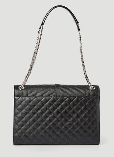Saint Laurent Envelope Satchel Large Shoulder Bag Black sla0245086