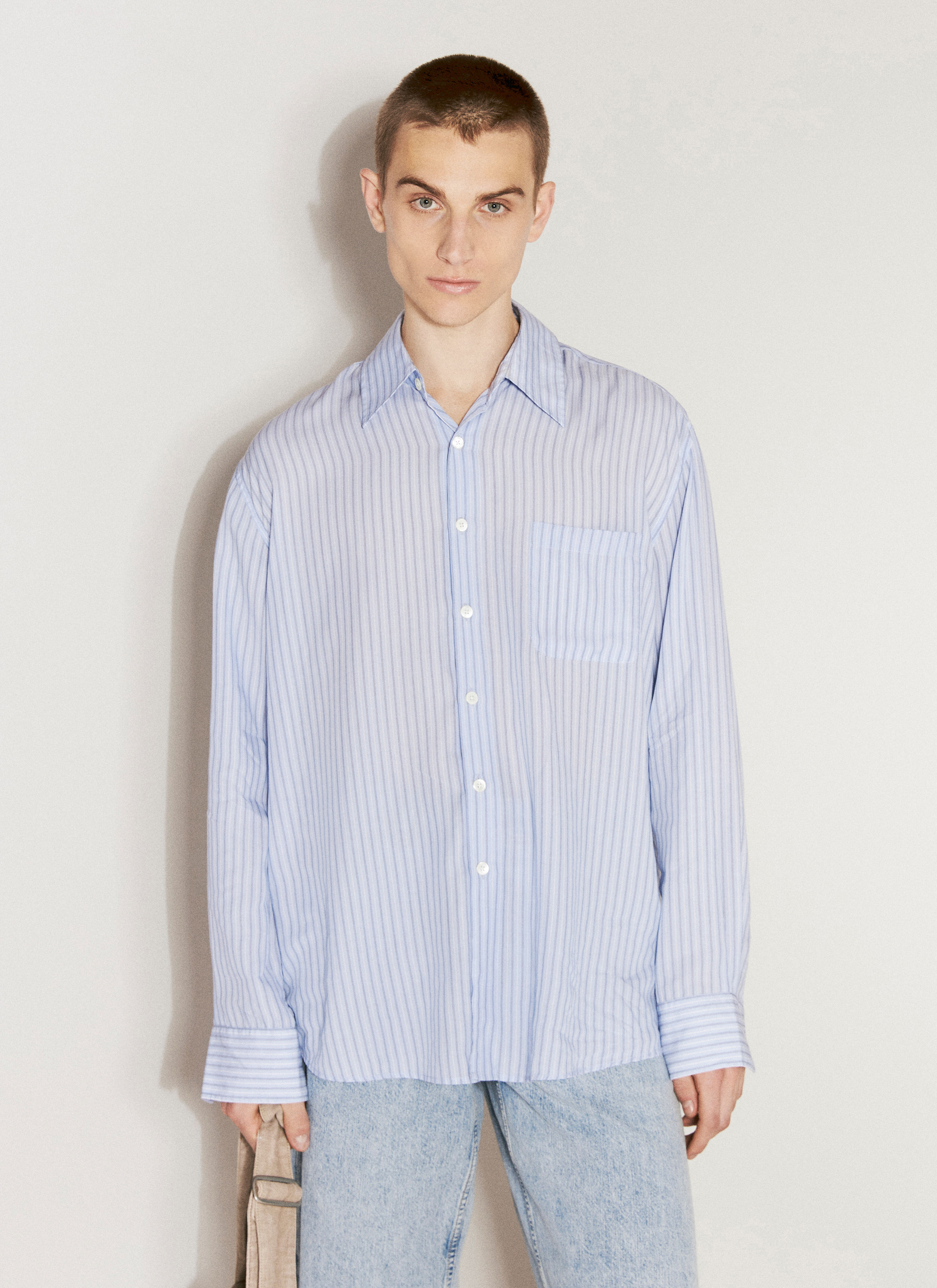 Our Legacy Men's' Above Stripe Shirt in Blue | LN-CC®